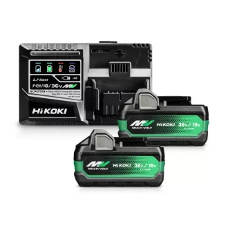   Hikoki UC18YSL3-WHZ 5 Ah 36-18V 2db BSL36A18X akkumulátor csomag + UC18YSL3 töltő