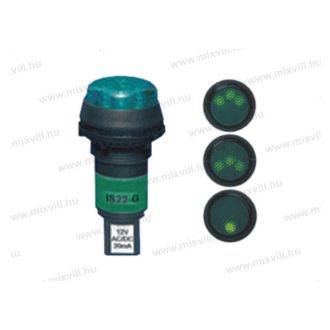   XBS IS 22 NYILAK Ledes jelzőlámpa zöld 230V AC+trafó. 2-vezetékes