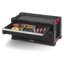 Keter Pro series 16" 2 fiókos szerszámos láda kivehető tárolóval lakatolható 562x262x289 mm 237790 m