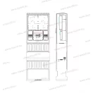 PVT K-L Á-V-Fm CSP21.ES054 lábazati villanyóra szekrény mindennapszaki mérés 80A vezérelt mérés 32A 