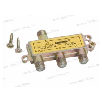 TS-1911 fém F-elosztó 3 kimenetes 5-900 MHz