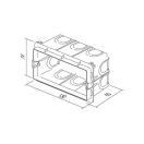 Modul PM4 süllyesztett doboz mélyített 65x130mm DM41 15470