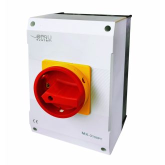  OMU system MX-3150PY 3 pólusú 150A IP65 tokozott tűzvédelmi főkapcsoló ki-be 400V lakatolható