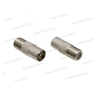 FF-18 fém átalakító, koaxdugó - F aljzat