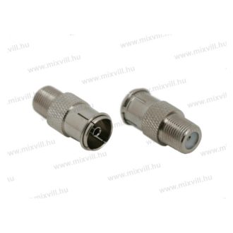 FF-19 fém átalakító, koax aljzat - F aljzat