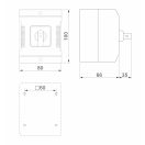 OMU system MX-410PY 4 pólusú 10A tokozott ipari tűzvédelmi ki-be kapcsoló 4x10A IP65 lakatolható