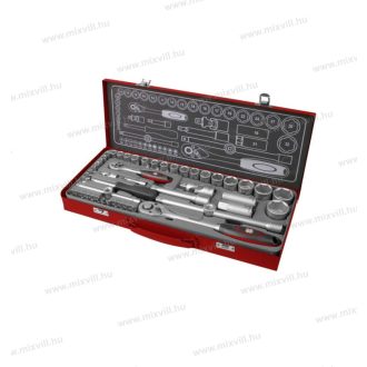   Fortum 4700002 dugókulcs készlet 1/2", 1/4", 50db, 61CrV5 mattkróm