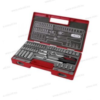   Fortum 4700020 bitdugófej és dugókulcs készlet 1/4" és 1/2", TORX, 32db 61CrV5 élettartam törésgaran