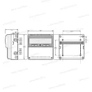 ELO-16 IP65 16 modulos csapfedeles elosztó UV stabil, 1000V DC 330x330x130mm