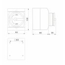 OMU system MX-310P 3 pólusú 10A IP65 tokozott kapcsoló ki-be 400V lakatolható