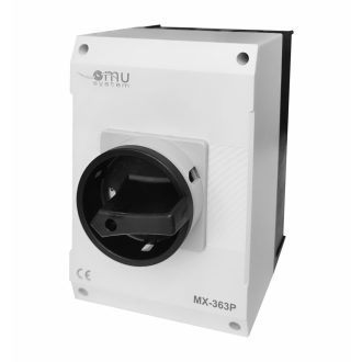   OMU system MX-363P 3 pólusú 63A IP65 Tokozott kapcsoló ki-be 400V lakatolható