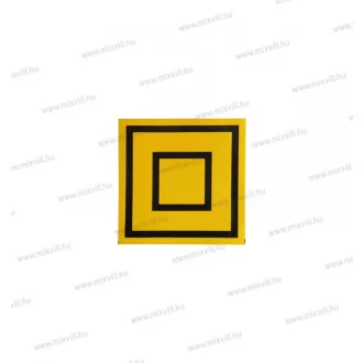 Kettős szigetelés jel (Sárga) 60x60mm Öntapadó matrica