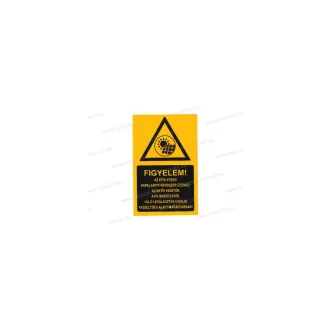   FIGYELEM!Az épületben napelem/PV rendszer üzemel! 160x250mm matrica