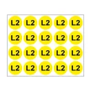 L2 - öntapadó matrica 20x20mm 20db/ív ERV088001