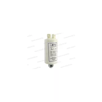   Omu system CBBS 60 μF sarus (6,4x0,8mm) üzemi kondenzátor 450V AC M8 csavarral, anyával