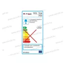 V-TAC SKU-704 Led panel szögletes 6W IP20 4000K 420lm 120° vil.szög 120mm Samsung chip 5év gar.