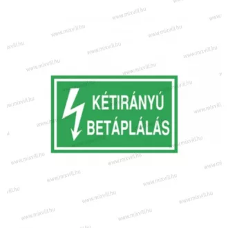   Kétirányú betáplálás öntapadó matrica (Zöld) 60x100mm
