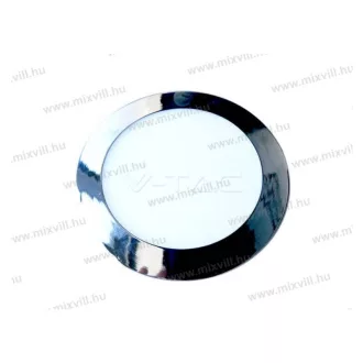   V-TAC SKU-6340 Led panel kerek Króm 12W IP20 3000K 1000lm 240V, 170mm tápegységgel