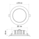 Em LED Panel kerek 32W IP20 3400lm 4000K semleges fehér fehér szín 100° 5év garancia ZD5232 kif.