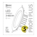 Em LED Panel kerek 32W IP20 3400lm 4000K semleges fehér fehér szín 100° 5év garancia ZD5232 kif.