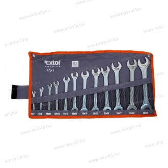   Extol 8631141 villáskulcs készlet CrV., vászon tartóban: 12db, 6-32mm