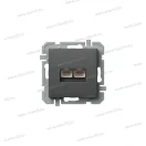 LOGIQ dupla adatátviteli aljzat CAT6S KS 2x RJ45 antracit 17002 KQ41ATXO