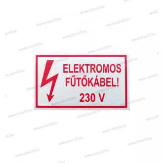 Elektromos fűtőkábel (Fehér) 100x60mm Öntapadó matrica