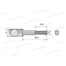 Hikoki (Hitachi) hegyesvéső 250mm SDS+ 751590 SDS plusz vésőszár