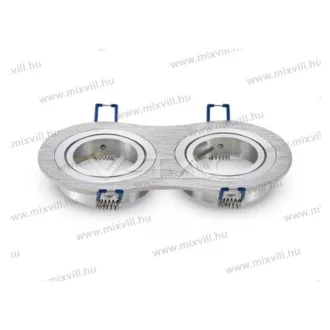   V-TAC SKU-3602 SPOT beépíthető lámpa dupla szálcsiszolt ALU kerek billenthető 155x75mm kivágás V-TAC