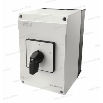   OMU system MX-480P-CO 4 pólusú tokozott ipari kézi átkapcsoló 1-0-2 4x80A IP65