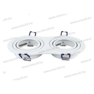   V-TAC SKU-3601 SPOT beépíthető lámpa dupla szálcsiszolt fehér kerek billenthető 155x75mm kivágás V-t