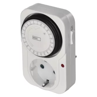   EMOS P5522 Mechanikus kapcsolóóra napi programozású 96 kapcsolás időkapcsoló 1GD/2A IP20,