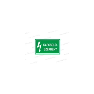Kapcsolószekrény - öntapadó matrica 100x60mm ERV015001