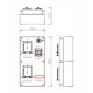 PVT 3060 Á-V Á Fm-CS CSP24.TE122 Egy felhasználó helyes társasházi fogyasztásmérőhely, álló kivitel