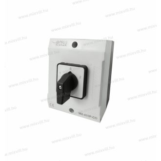   OMU system MX-410P-CO 4 pólusú tokozott ipari kézi átkapcsoló 1-0-2 4x10A IP65
