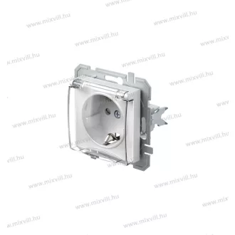   LOGIQ 2+F átlátszó fedeles csapfedeles dugalj, konnektor 16A 250V AC fehér 17012 VQ11PTXO