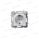 LOGIQ 2+F átlátszó fedeles csapfedeles dugalj, konnektor 16A 250V AC fehér 17012 VQ11PTXO