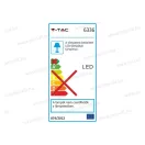 V-TAC SKU-6336 Led panel kerek króm 6W IP20 6400K 420lm 240V 120° világítási szög 120mm