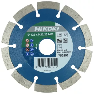 Hikoki gyémánttárcsa 125x22,23 752852 betonhoz