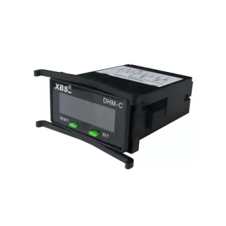   XBS DHM-C Üzemóra/számláló táblaműszer 85-265V AC/DC relé kim:5A 250VAC/30VDC 7 számjegyes LCD+ellen