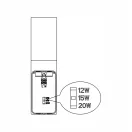 OMU lighting SWL53W kültéri mozgásérzékelős falikar 140° fehér 15W 1700lm 4000K 12m 10s-5min IP65