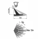 OMU lighting SWL104W kültéri mozgásérzékelős falikar 140° fehér 15W 1000lm 4000K 12m 10s-5min