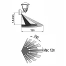 OMU lighting SWL103W kültéri mozgásérzékelős falikar 140° fehér E27 max. 60W max 12m 10s-5min