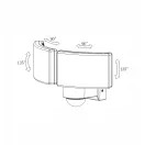 OMU lighting SWL61W kültéri mozgásérzékelős fali lámpa két irányú 240°, fehér, 40W, 3200lm, 4000K ma