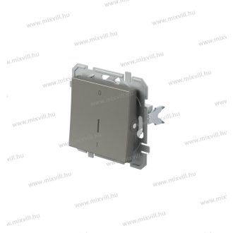   LOGIQ jelzőfényes 102 kétpólusú süllyesztett kapcsoló 1-0 10A 250V AC titánium 15027 SQ22TIIN03XO