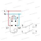 LOGIQ jelzőfényes 102 kétpólusú süllyesztett kapcsoló 1-0 10A 250V AC titánium 15027 SQ22TIIN03XO