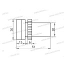 OMU system AD22 BLUE230 jelzőlámpa kék 230V AC 22-es furatba