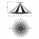 OMU lighting SCL77 mozgásérzékelős mennyezeti LED lámpa 360° 16W 1100lm 4000K