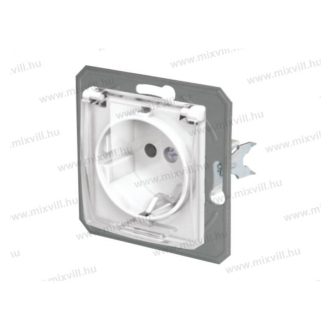   Ekonomik 2+F csapfedeles dugalj betét fehér biztonsági zsaluval 16A VE11PTXOKS