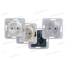 Ekonomik 2+F csapfedeles dugalj betét fehér biztonsági zsaluval 16A VE11PTXOKS